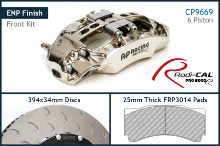 AP Racing by Essex Radi-CAL ENP Competition Brake Kit (Front CP9669/394mm)- Porsche 997 GT3