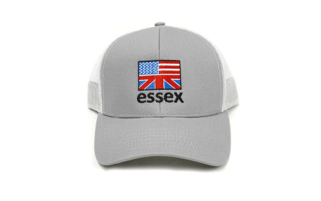 Essex - Mesh Snapback Trucker Hat - Gray and White
