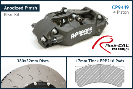 AP Racing by Essex Radi-CAL Competition Brake Kit (Rear CP9449/380mm)- McLaren Centerlock Wheels (620R/Senna)