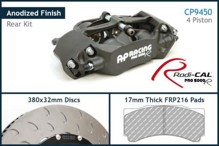 AP Racing by Essex Radi-CAL Competition Brake Kit (Rear CP9450/380mm)- Porsche 992.2 Carrera / Carrera T