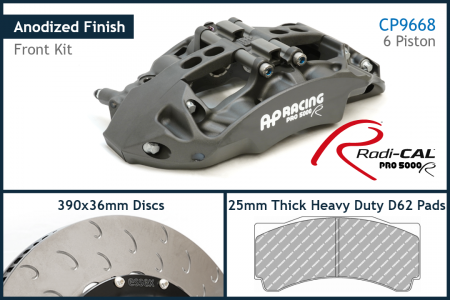 AP Racing by Essex Radi-CAL Heavy-Duty Competition Brake Kit (Front CP9668/390mm D62)-Gen.6 Camaro, Cadillac ATS-V & CTS-V (V3)