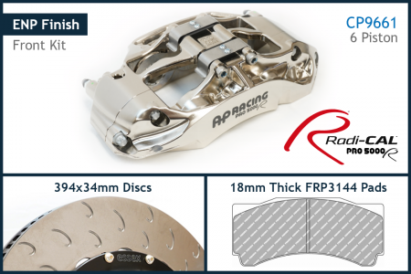 AP Racing by Essex Radi-CAL ENP Competition Brake Kit (Front 9661/394mm)- McLaren Centerlock Wheels (620R/Senna)