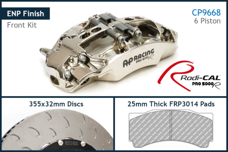 AP Racing by Essex Radi-CAL ENP Competition Brake Kit (Front CP9668/355mm)- BMW E46 M3