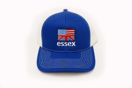 Essex - Mesh Snapback Trucker Hat - Royal Blue and White