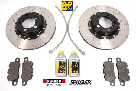 Essex Brake Pad, Line, Fluid, and 2-piece Disc Bundle (Rear 380x30mm)- Porsche 991 Turbo, Cayman GT4 Spyder Iron