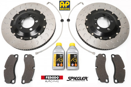 Essex Brake Pad, Line, Fluid, and 2-piece Disc Bundle (Front 408x34mm)- Porsche 992 GT3 Iron